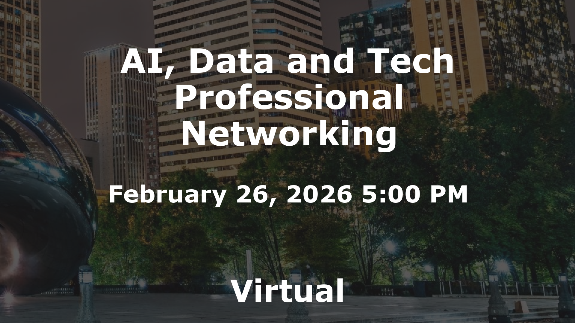 AI, Data and Tech Professional Networking event image